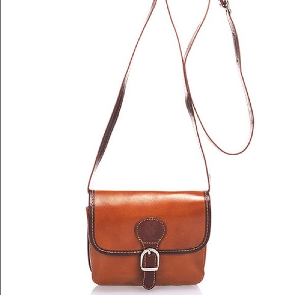 Handbags - Italian Leather Brown Cross-body Bag